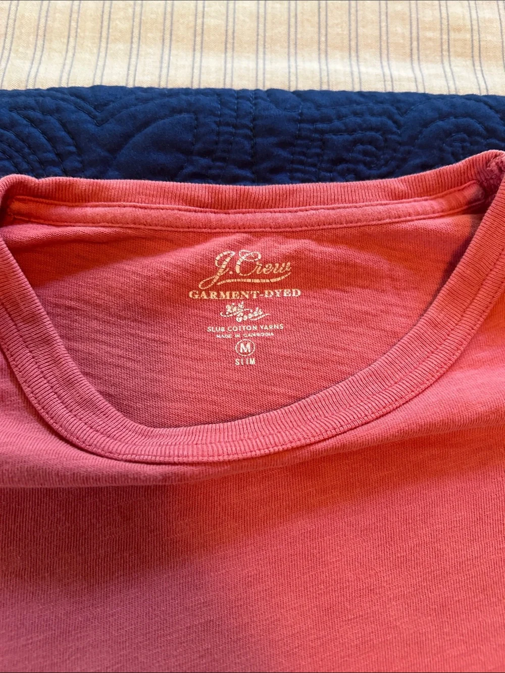 J. Crew Coral Crew Neck Short Sleeve Tee